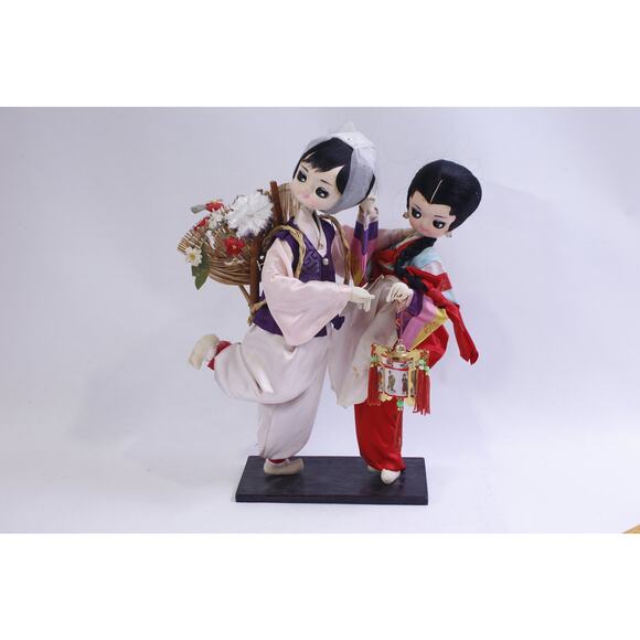 Asian Bradley, Elegant Dolls, Set of Two, on Platform  Asian Bradley, Elegant Dolls, Set Of Two, On Platform, Wedding, Traditional